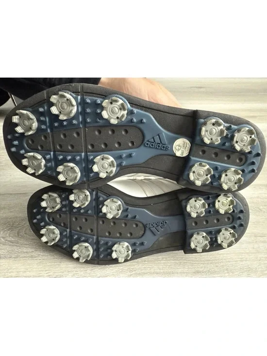 Adidas Women’s White Navy Golf Spikeless Lace Up Athletic Golf Shoes size 7 - Picture 2 of 10